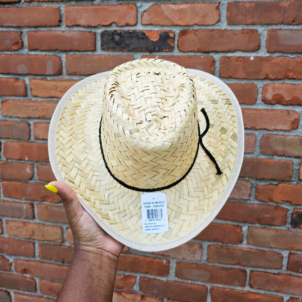 Vintage-Inspired Mexican Cowgirl Straw Hat – High Crown Western Boho Style
